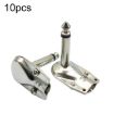 10pcs 6.35mm Right Angle Mono Guitar Plug Audio Amplifier Connector - 1