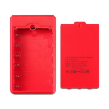 Q6 Red 18650 Battery Box Charger Case, 6 Sections, Removable Style - 1