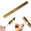 Gold Serrated Cigar Needle Dredger with Drilled Smoke Vent - Lightweight - 1