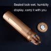 Black Metal Humidor Cigar Tube with Humidity Display Storage Bin - 6