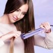 LTBEAR Ion Hair Straightener & Curler, Wet/Dry, Anti-Hot, CN Plug, Champagne - 2