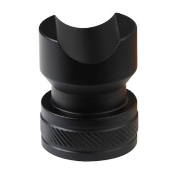 Black Metal Portable Cigar Holder - Large Diameter, Non-slip Bottom - 1