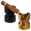 Gold Metal Portable Cigar Holder - Large Diameter, Non-slip Bottom - 2