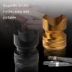 Gold Metal Portable Cigar Holder - Large Diameter, Non-slip Bottom - 6