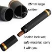 Gold Metal Cigar Humidor Storage Tube - Convenient Cigar Holder - 3