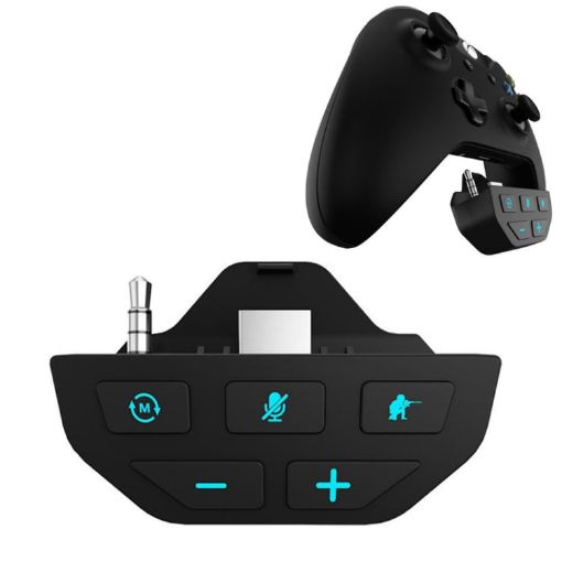 Xbox One S/X/Elite HS-XO193A Gamepad Sound Enhancer 3.5mm Adapter (Black) - 1