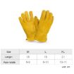 Cowhide High Temp Welding Gloves Insulated Foil Anti-Heat (L Yellow) - 6