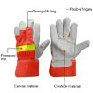 Cowhide Firefighting Gloves A2604 - Gardening, Labor, Welding Protection - 3