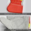 Cowhide Firefighting Gloves A2604 - Gardening, Labor, Welding Protection - 4