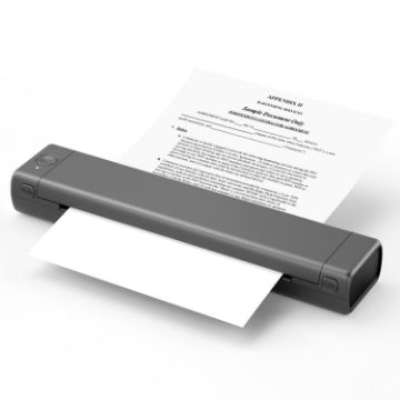 M08F Bluetooth Wireless Handheld Portable Thermal Printer - Gray A4 Version - 1