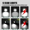 Red Mini Keychain COB Flashlight - USB Rechargeable Magnetic Work Light - 5