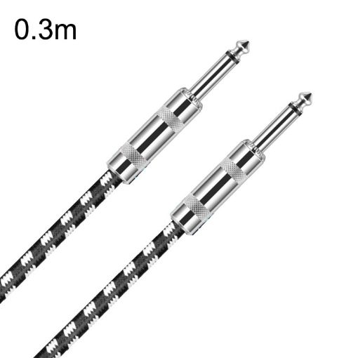 0.3m 6.35mm Guitar Cable TS Oxygen-Free Copper Core Two-Core Cable - 1