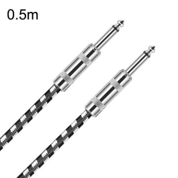 0.5m 6.35mm TS Guitar Cable Oxygen-Free Copper Core Two-Core Straight - 1
