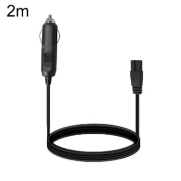 12V/24V Car Refrigerator Power Cord, 2m Cigarette Lighter Plug - 1