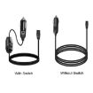 12V/24V Car Refrigerator Power Cord, 2m Cigarette Lighter Plug with Switch - 2