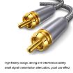 2m Pure Copper RCA Coaxial HIFI Digital Audio Cable SPDIF (Silver Gray) - 2