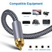 2m Pure Copper RCA Coaxial HIFI Digital Audio Cable SPDIF (Silver Gray) - 3