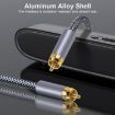 2m Pure Copper RCA Coaxial HIFI Digital Audio Cable SPDIF (Silver Gray) - 4