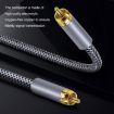 2m Pure Copper RCA Coaxial HIFI Digital Audio Cable SPDIF (Silver Gray) - 5