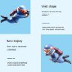 Fish Tank Diver Ornaments - 2pcs Aquarium Decorations (With Camera Blue) - 4
