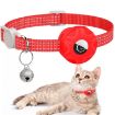 Reflective Red Silicone Pet Collar with Bell for AirTag Tracker - 1