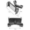 Black Car Back Seat Rotating Telescopic Phone Tablet Holder - 2