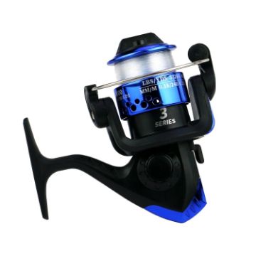YUMOSHI JL200 Spinning Reel With Line - Electroplated Blue Finish - 1