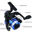 YUMOSHI JL200 Spinning Reel With Line - Electroplated Blue Finish - 2