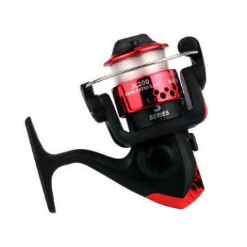YUMOSHI JL200 Spinning Reel With Line - Electroplated Red - 1