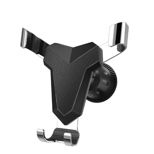 Gravity Navigation Car Air Vent Phone Holder - Triangular Design (Gray) - 1