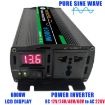 12V to 220V 1000W Car Sine Wave Inverter Power Converter 6000W Max - 3