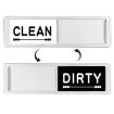 Double-Sided Dishwasher Magnet Clean Dirty Sign - Silver Love - 1