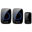 CACAZI A06-DC Wireless Waterproof Doorbell, 1 to 2 Battery, Black - 1