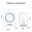 CACAZI A06-DC Wireless Waterproof Doorbell, 1 to 2 Battery, Black - 3
