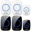 CACAZI A10DC Wireless Doorbell, Battery Powered, Waterproof, White - 2