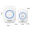 CACAZI A10DC Wireless Doorbell, Battery Powered, Waterproof, White - 3