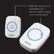 CACAZI A10DC Wireless Doorbell, Battery Powered, Waterproof, White - 5