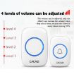 CACAZI A10DC Wireless Doorbell, Battery Powered, Waterproof, White - 6
