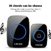 CACAZI A10DC Wireless Doorbell, Battery Powered, Waterproof, White - 7