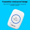 CACAZI A10DC Wireless Doorbell, Battery Powered, Waterproof, White - 9