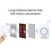 CACAZI A06-DC Wireless Waterproof Music Doorbell, Battery Powered, Black - 8