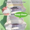 10pcs Disposable Hat Brim & Shirt Collar Sweat-Absorbing Stickers (Black) - 5