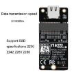 M.2 NVME Hard Disk Box RTL9210B Chip USB-C USB3.1 Gen2 10Gbps Black - 5
