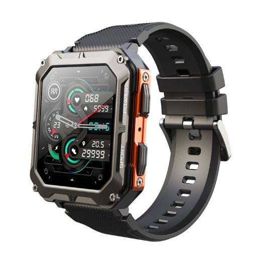 C20 Pro 1.83" IP68 Waterproof Bluetooth Call Smart Sports Watch Orange - 1