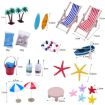 Mini Beach Set Ornament - Summer Ocean Scene Photo Decoration Props - 2
