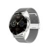 Silver Sports Health Monitoring Smart Watch with NFC - Waterproof Steel - 1