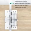 4" Multifunctional Door Closer Hinge, Color Steel Silver Automatic Closer - 8