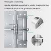 4" Black Multifunctional Automatic Door Closer Hinge - 6