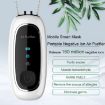 Portable Dual-Brush Negative Ion Air Purifier Necklace - White - 3