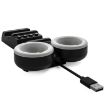 Iplay HBP-301 Dual Seat Charger for PS5/PS VR MOVE Controller (Black) - 3
